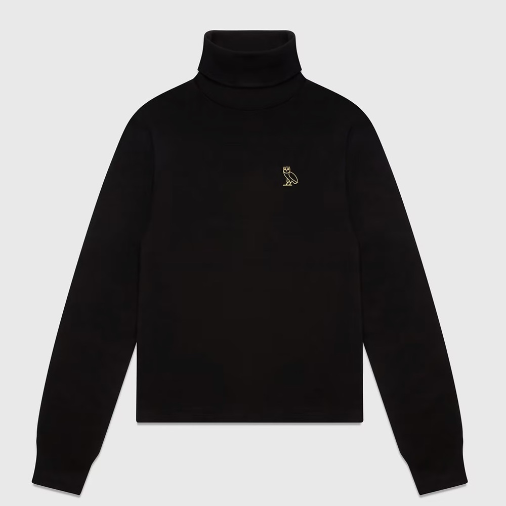 OVO OCTOBER’S VERY OWN BLACK TURTLENECK LONG SLEEVE SHIRT SIZE XL NWT SOLD OUT🦉